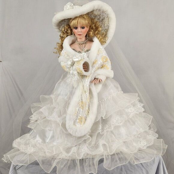 Danbury Mint 26" Beautiful Bride Doll "Winter Bliss" by Rustie Special Edition - Picture 1 of 6